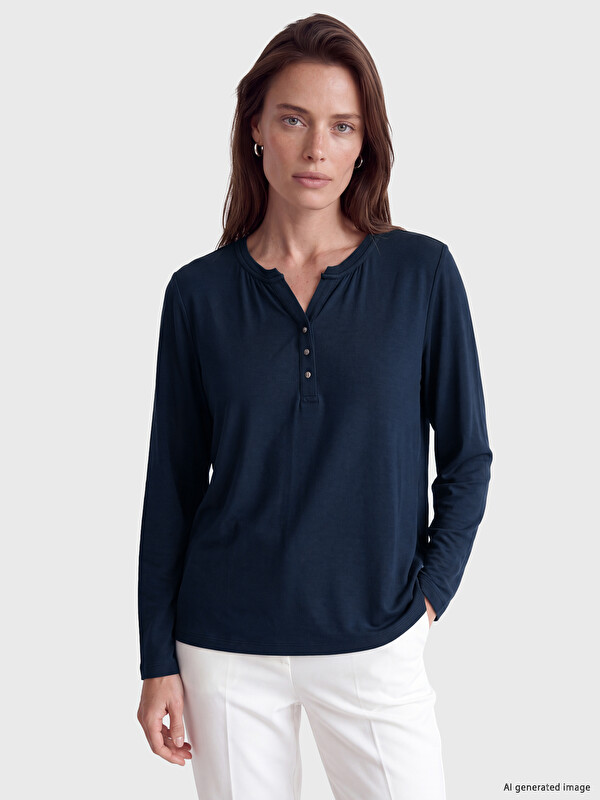 LCW Grace Notch Neck Blouse
