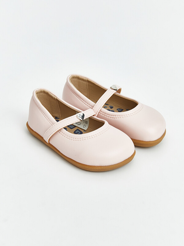 LCW STEPS Faux Leather Baby Girls' Ballet Flats