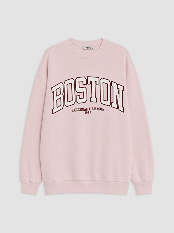 XSIDE Boston Baskılı Oversize Kadın Sweatshirt