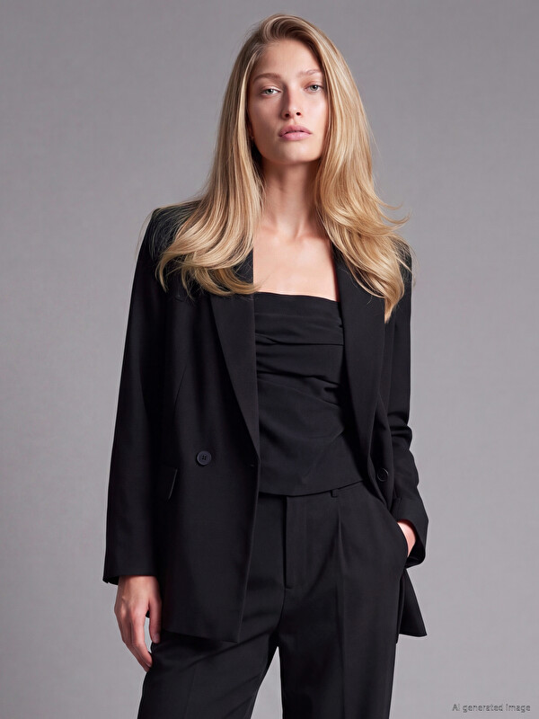 LCW Vision қос түймелі жағалы әйелдер блейзер жакеті