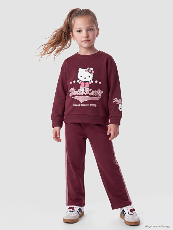 LCW Kids Hello Kitty Baskılı Kız Çocuk Takım