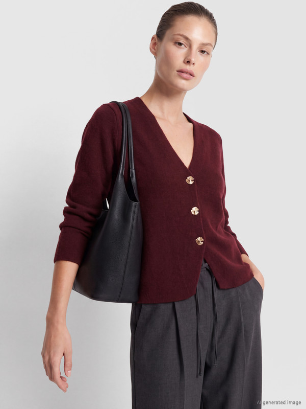 LCW EVERYDAY V Neck Women's Knitwear Cardigan
