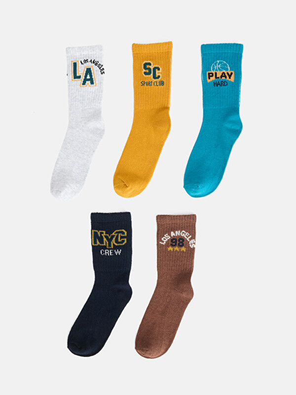 LCW Kids 5 Pack Patterned Boys' Socks