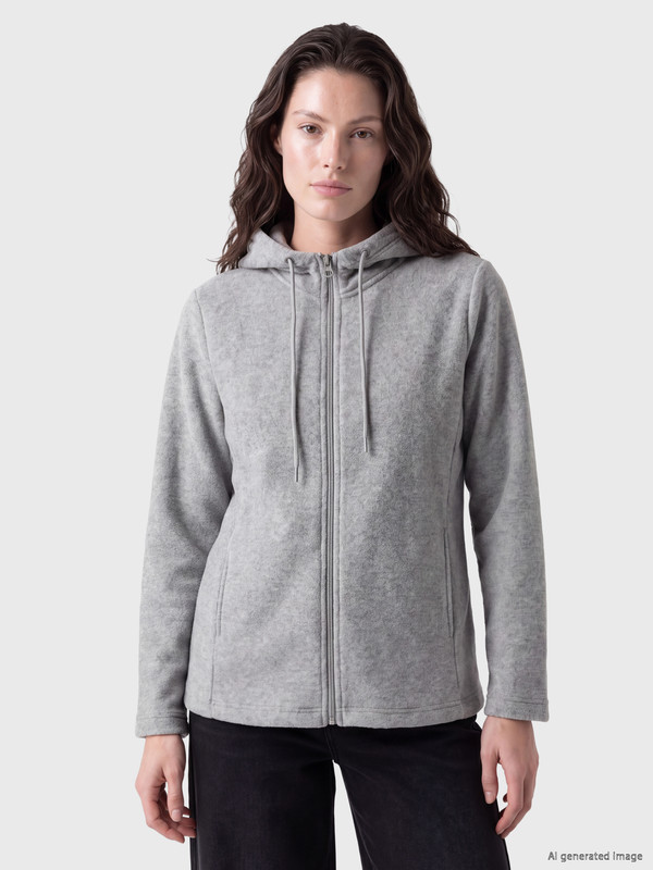 LCW EVERYDAY Hooded Women's Polar Cardigan