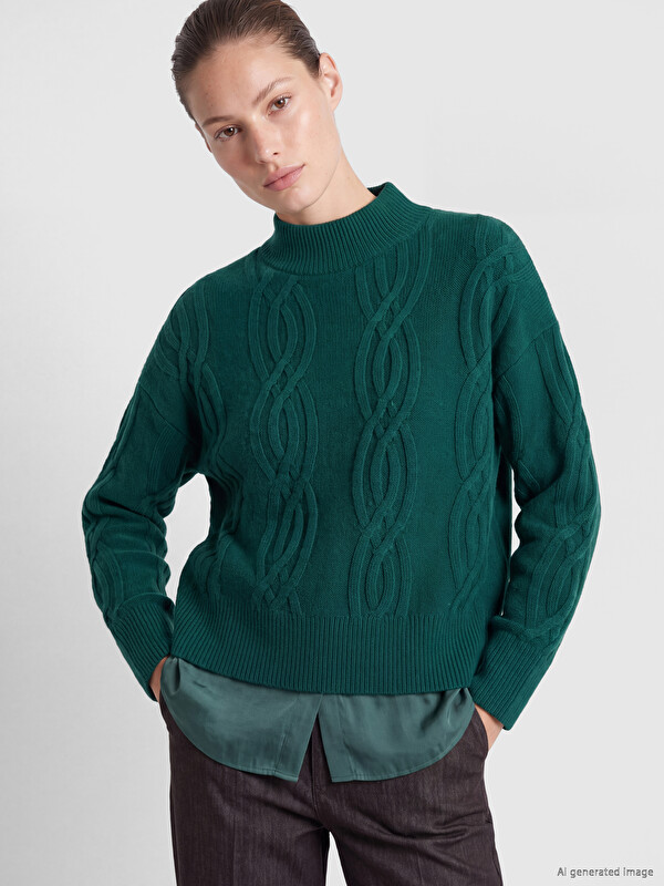 LCW EVERYDAY Pulover Tricotat cu Model Tip Plasă pentru Femei