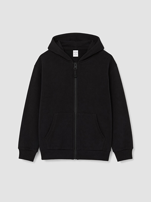 LCW Kids Kapüşonlu Erkek Çocuk Fermuarlı Sweatshirt