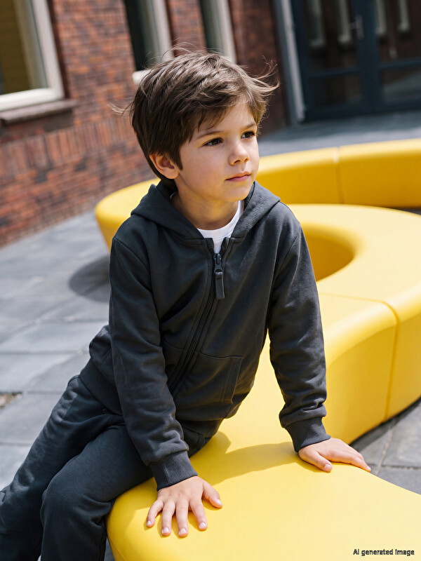 LCW Kids Толстовка для мальчиков на молнии с капюшоном