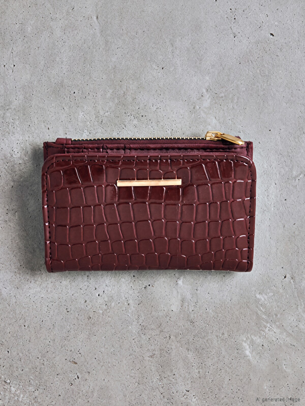LCW ACCESSORIES Croc Effect Women's Wallet