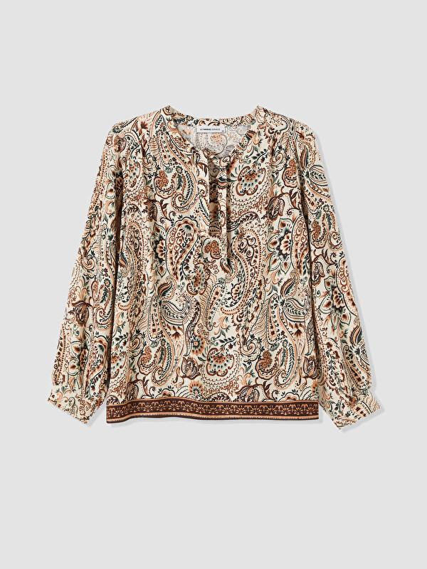 LCW Grace Bluza sa kragnom na vezanje sa uzorkom