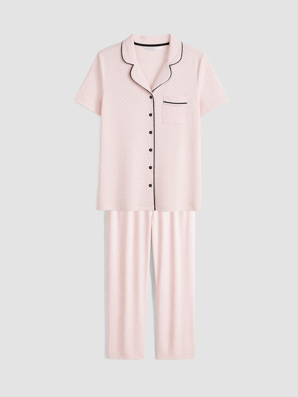 LCW DREAM Gömlek Yaka Hamile Pijama Takımı