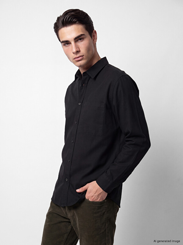 LCW ECO Regular Fit Gabardin Erkek Gömlek
