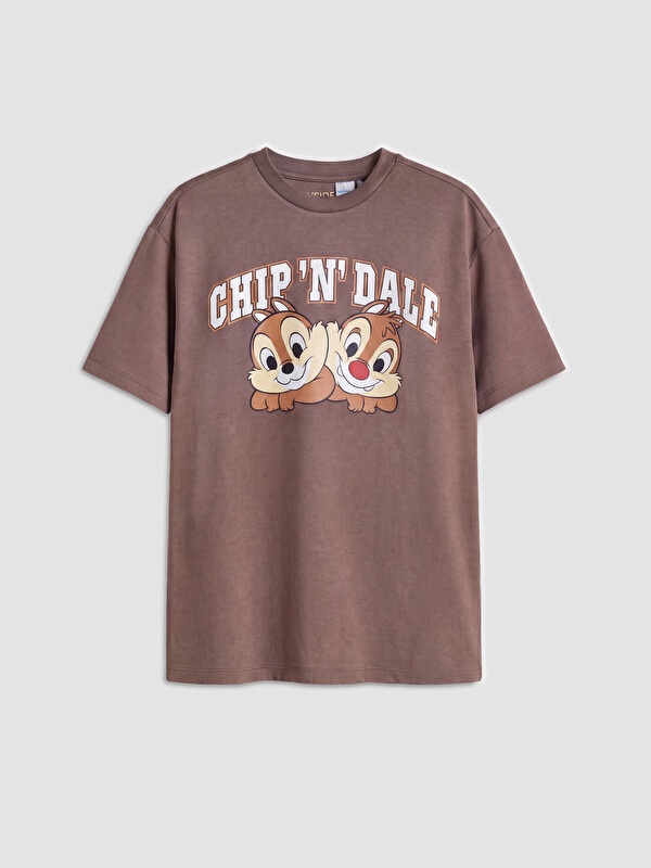 XSIDE Soft Touch Chip and Dale Baskılı Kadın Tişört