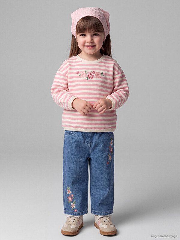 LCW baby Flower Embroidered Baby Girls' Set