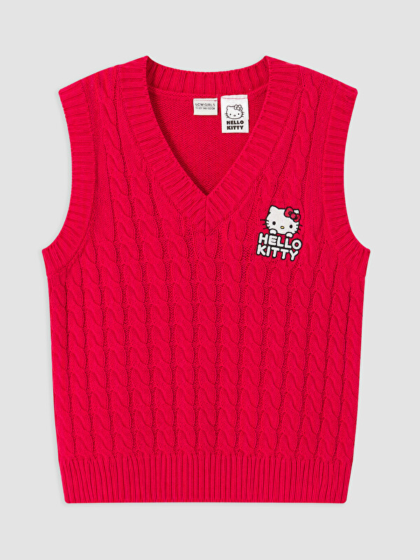 LCW Kids Hello Kitty Kız Çocuk Triko Süveter