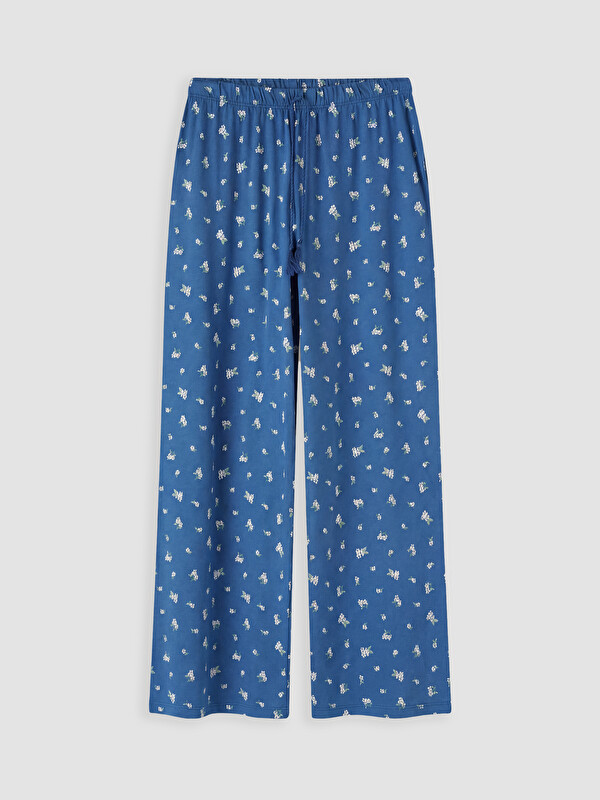 LCW DREAM Beli Lastikli Desenli Kadın Kaprili Pijama Altı