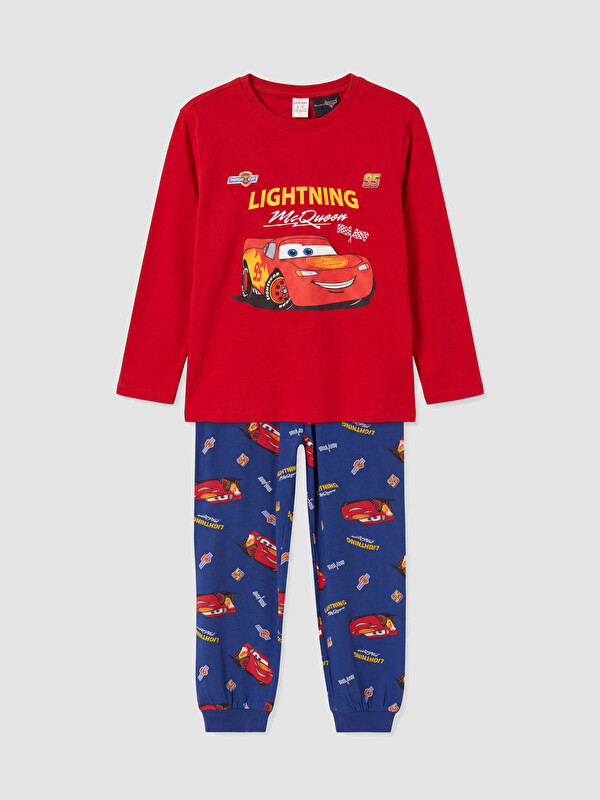 LCW Kids Cars Baskılı Erkek Çocuk Pijama Takımı