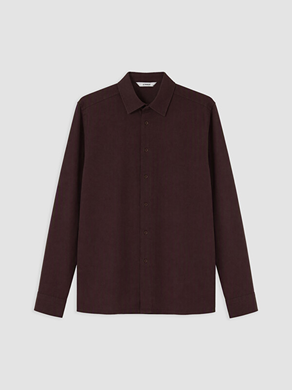 LCW ECO Regular Fit Keten Görünümlü Erkek Gömlek