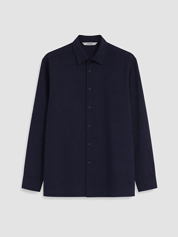 LCW ECO Regular Fit Keten Görünümlü Erkek Gömlek