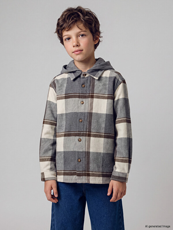 LCW Kids Plaid Boys' Shirt Jacket