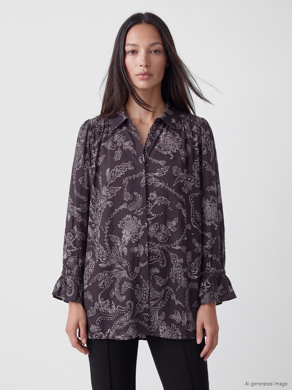 LCW EVERYDAY Patterned Oversize Women's Shirt Tunic