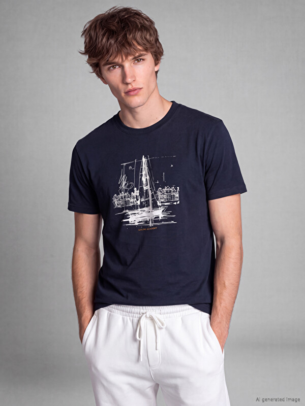 XSIDE Crew Neck Printed Men's T-shirt