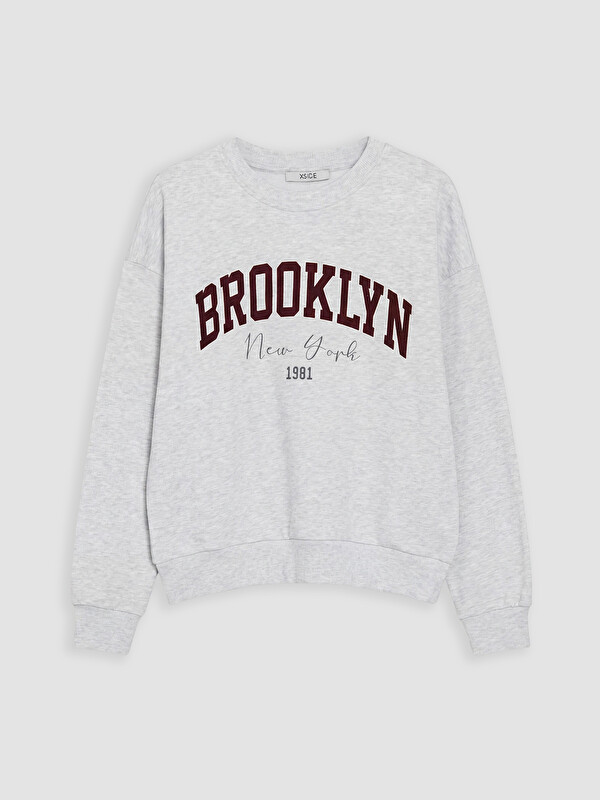 XSIDE Brooklyn Baskılı Oversize Kadın Sweatshirt