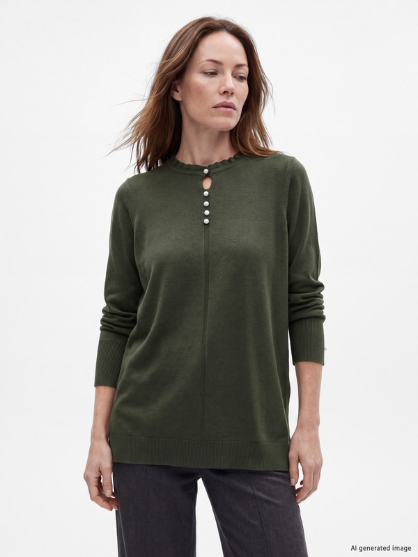 LCW Grace Woman Khaki Sweater