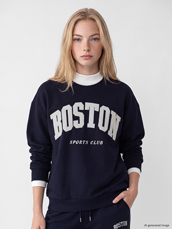 XSIDE Embroidered Oversize Women's Sweatshirt