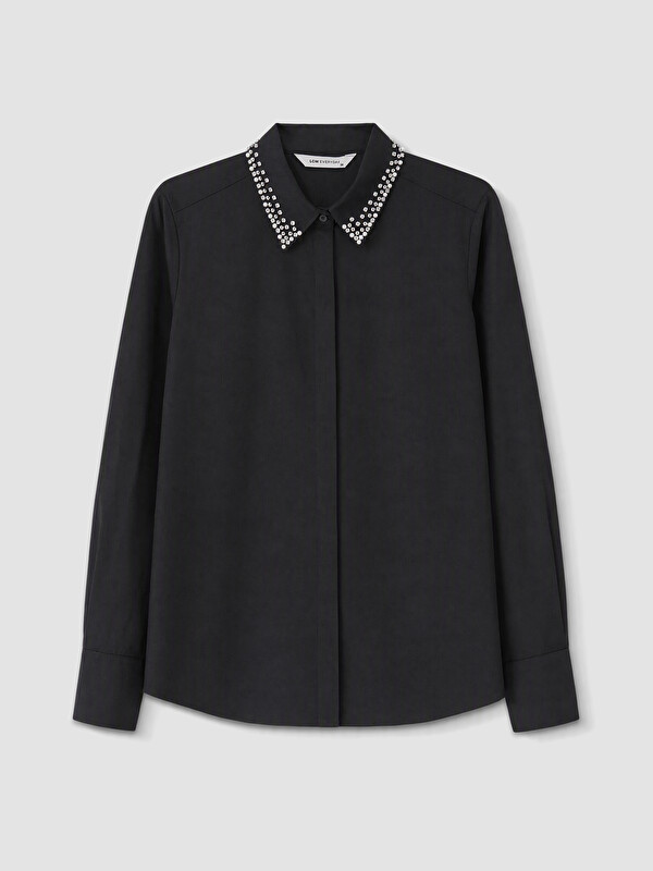LCW EVERYDAY Rhinestone Embellished Women's Shirt