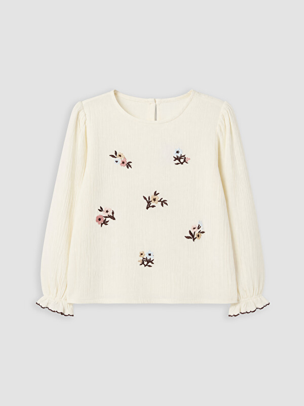 LCW Kids Girl Ecru T-Shirt