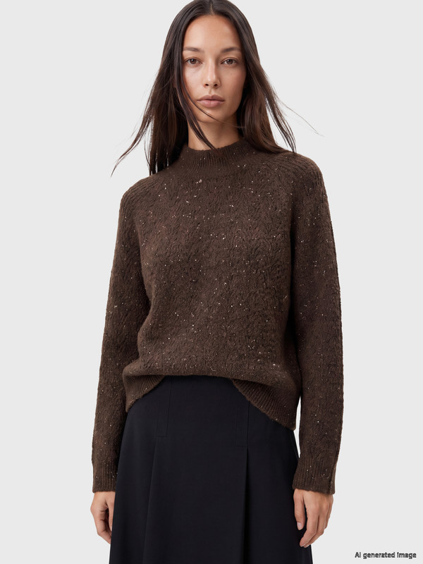 LCW EVERYDAY Mock Turtleneck Patterned Women's Knitwear Sweater