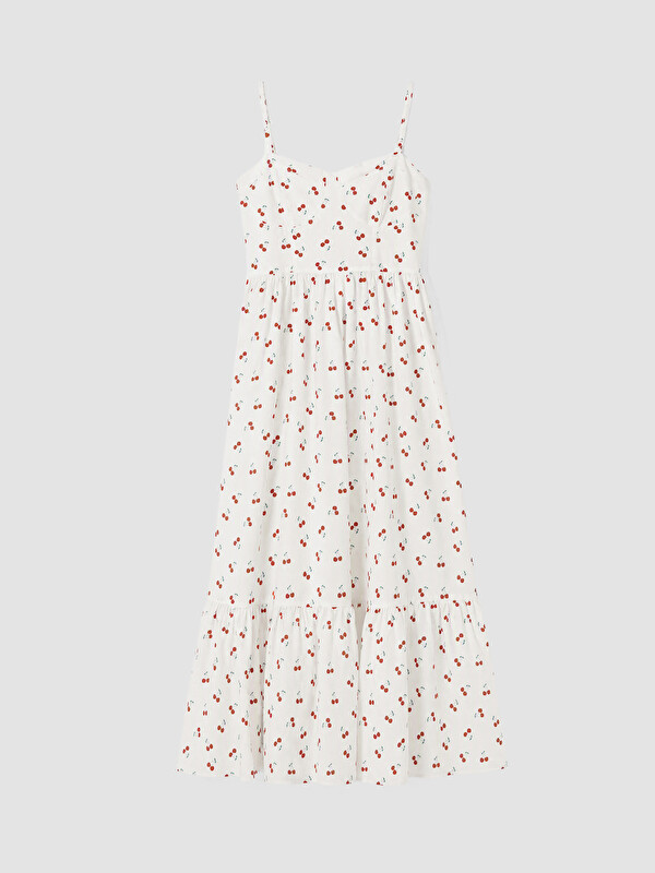 XSIDE Strappy Cherry Patterned Layered Dress