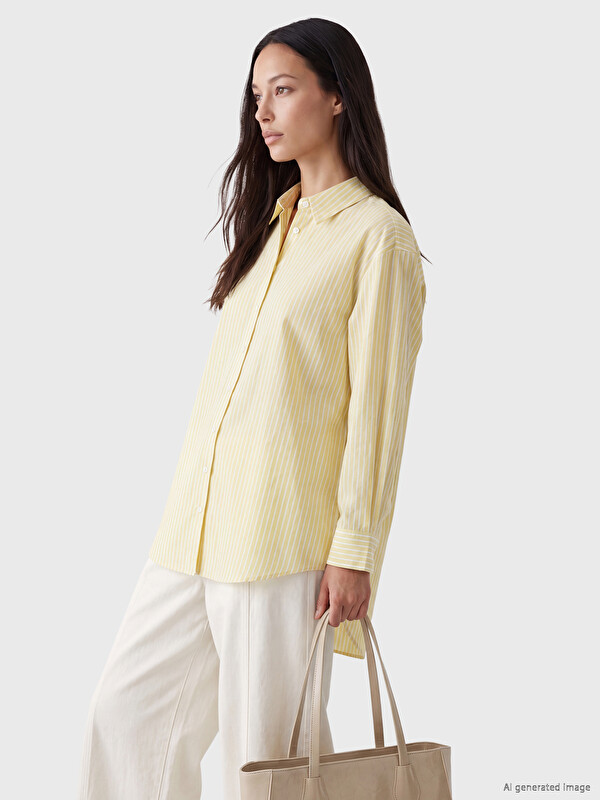LCW EVERYDAY Striped Poplin Women's Shirt Tunic