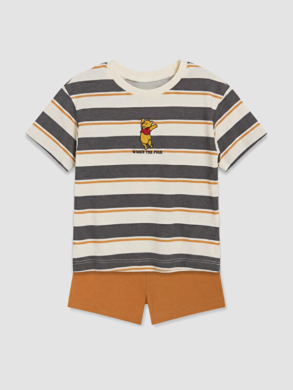 LCW baby Winnie the Pooh Erkek Bebek Tişört ve Şort Takım