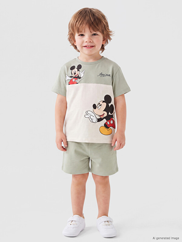 LCW baby Mickey Mouse Baskılı Erkek Bebek Takım