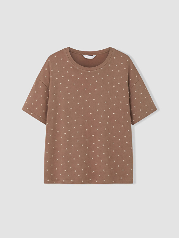 LCW DREAM Kalp Desenli Kadın Pijama Üstü