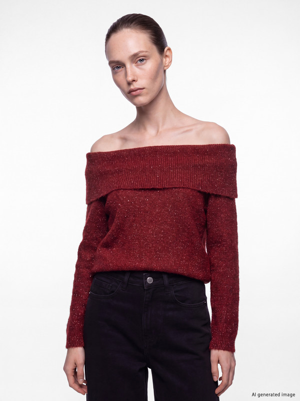LCW Comfort Slash Neck Women's Knitwear Sweater