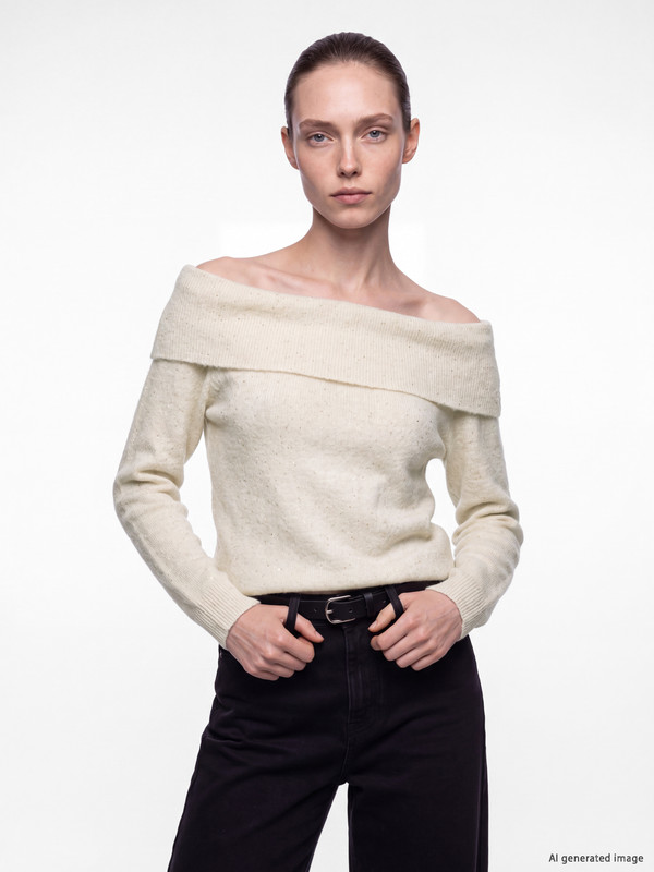 LCW Comfort Slash Neck Women's Knitwear Sweater