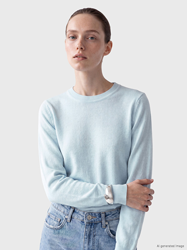 LCW Comfort Bisiklet Yaka Kadın Triko Kazak
