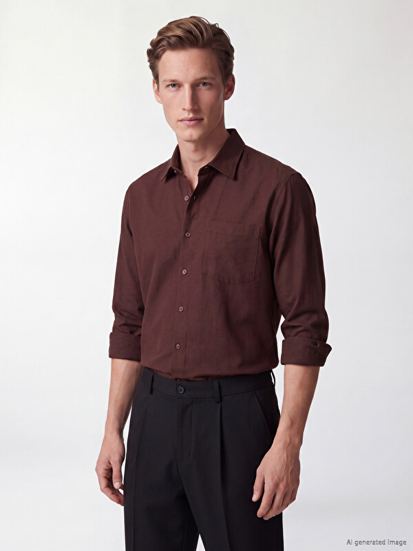 SOUTHBLUE Regular Fit Gabardine Men's Shirt
