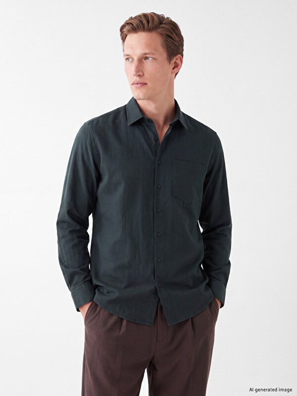 SOUTHBLUE Regular Fit Gabardin Erkek Gömlek