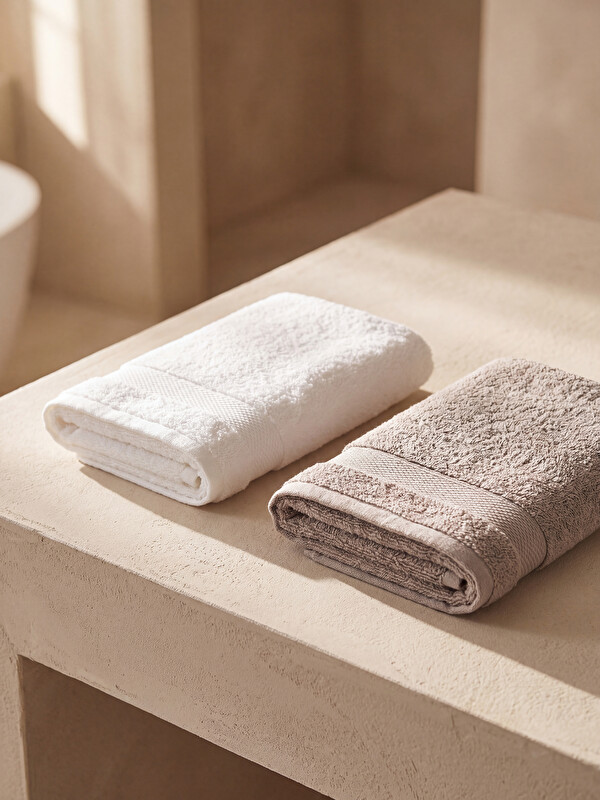 LCW HOME Cotton Bordered Face Towel