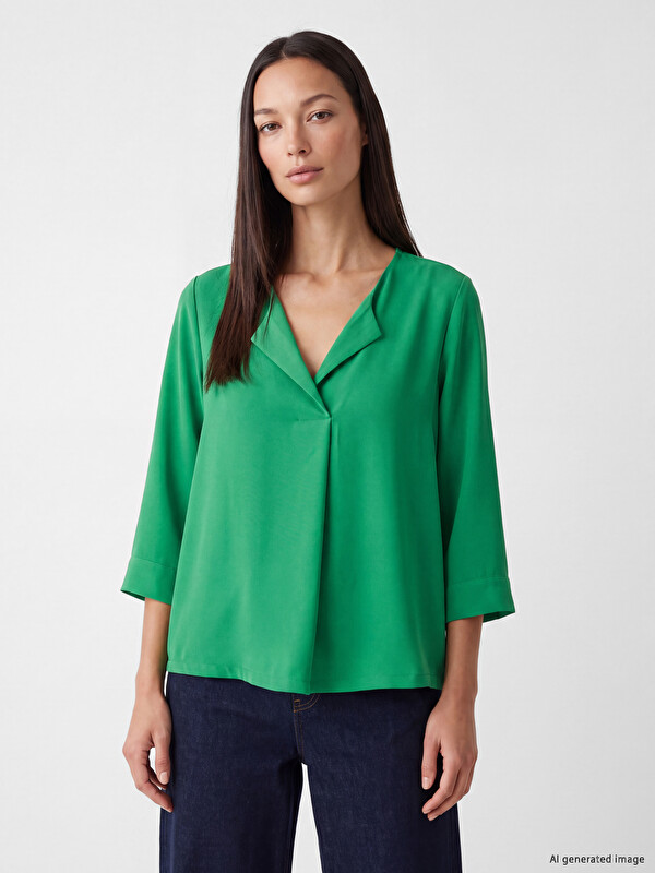 LCW EVERYDAY V Neck Blouse