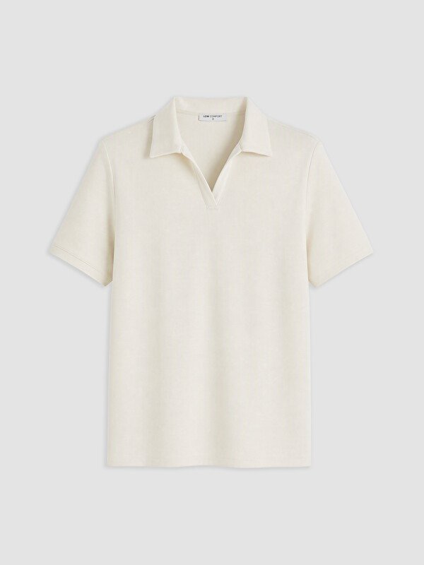 LCW Comfort T-shirt me jakë polo me prekje të butë për gra