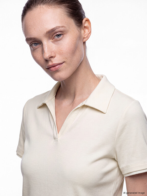 LCW Comfort Polo Yaka Soft Touch Kadın Tişört