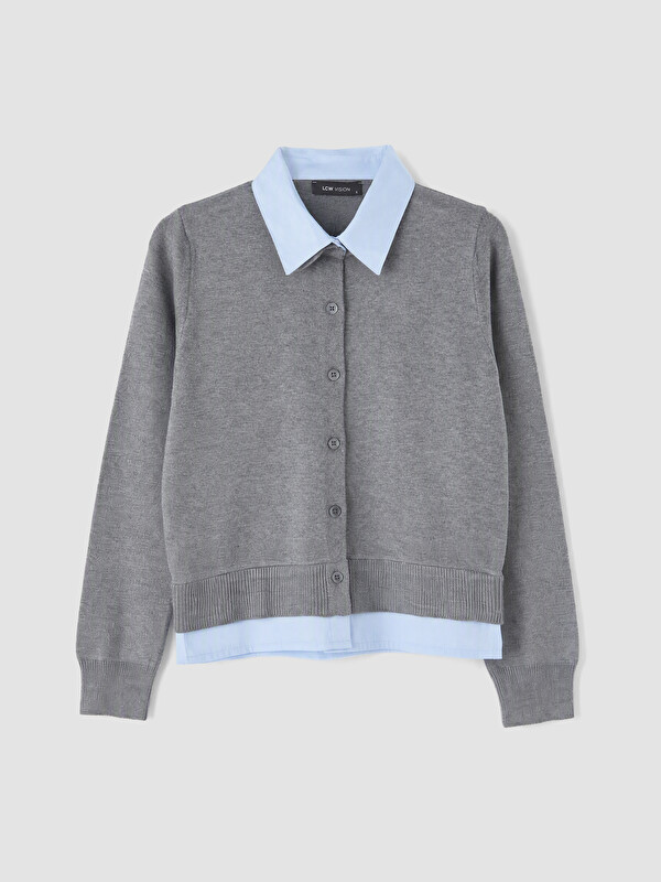 LCW Vision Woman Grey Cardigan