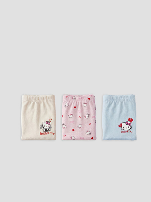 LCW Kids Kız Çocuk Hello Kitty Baskılı 3'lü Boxer