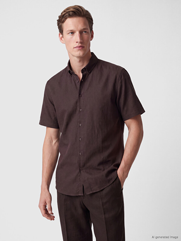 SOUTHBLUE Regular Fit Gabardine Men's Shirt