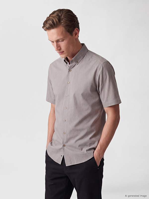 SOUTHBLUE Regular Fit Gabardine Men's Shirt