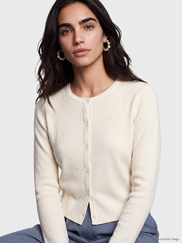 LCW Vision Crew Neck Women's Knitwear Cardigan